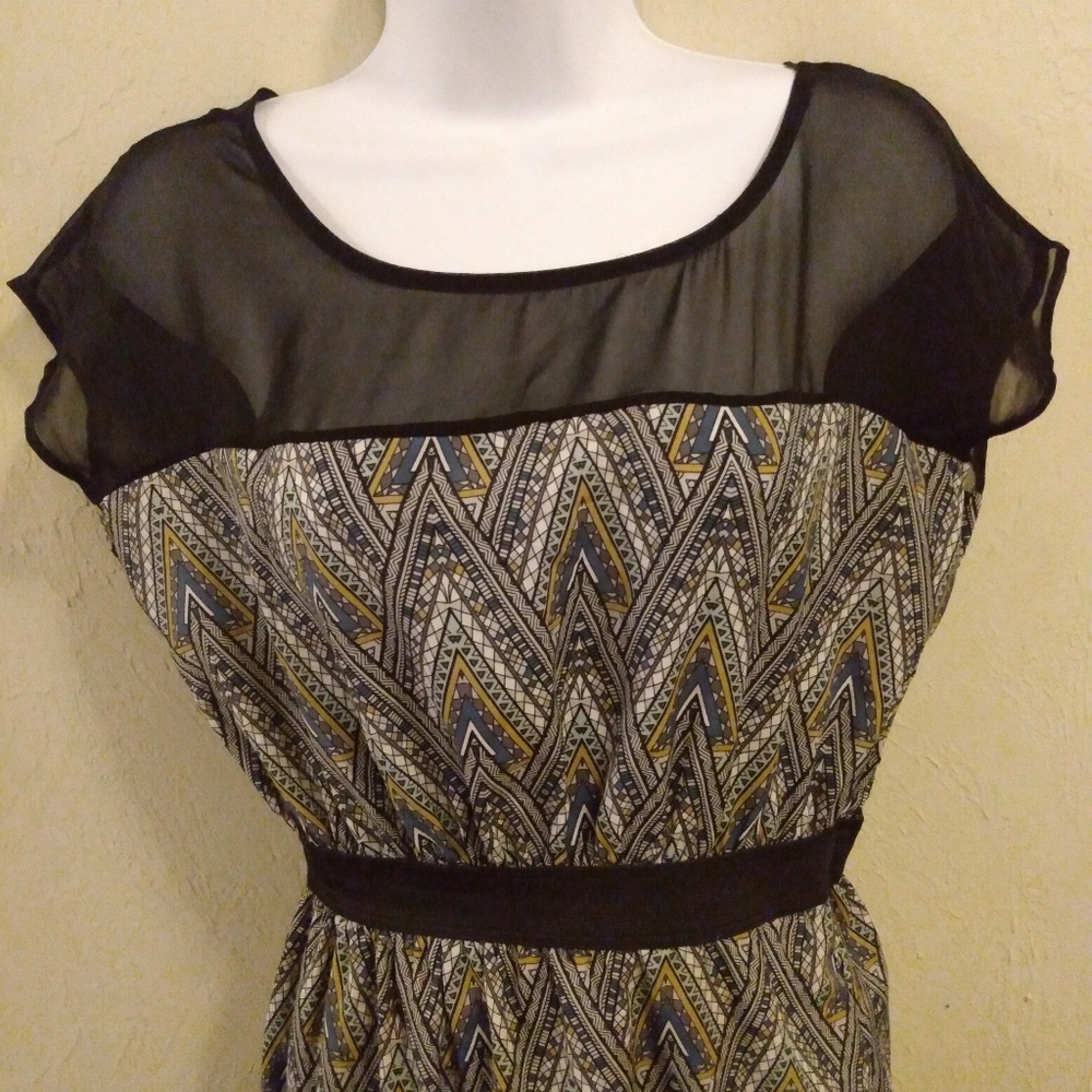 🌻Triangle Pattern Multi-Color Sleeveless Dress